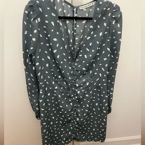 abercrombie & fit, v neck dress, perfect for work, XL, teal